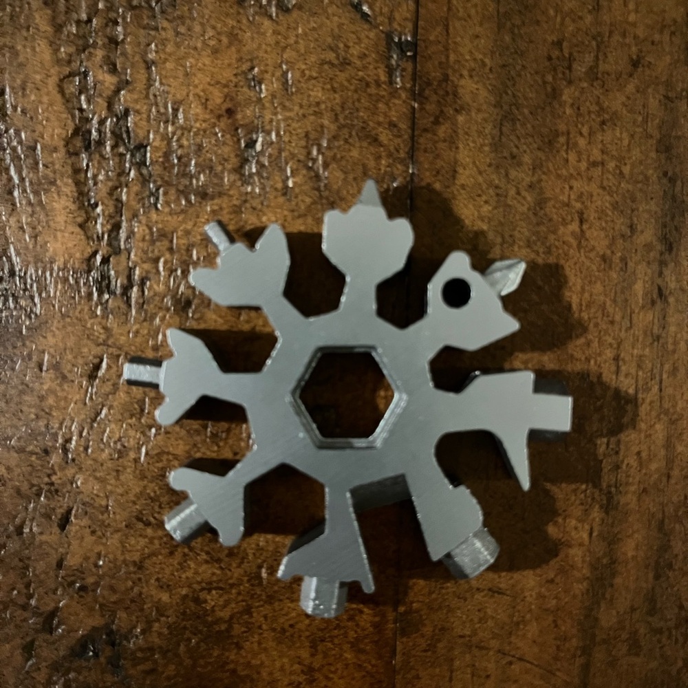 Gray metal Snowflake Multi-Tool, NWT